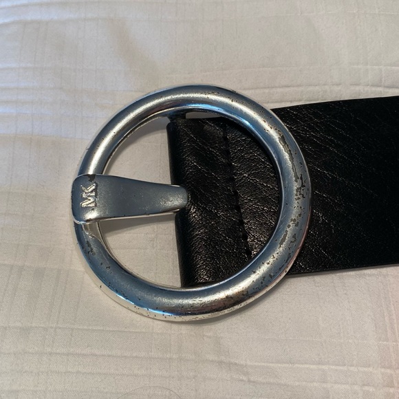 Michael Kors Chunky Black Studded Genuine Leather Belt size L - Picture 4 of 6